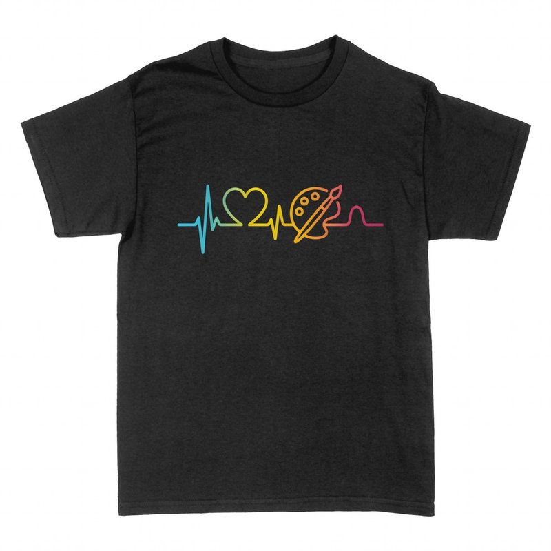 T-shirts: Battement de c&oelig;ur de peintre palette pinceau