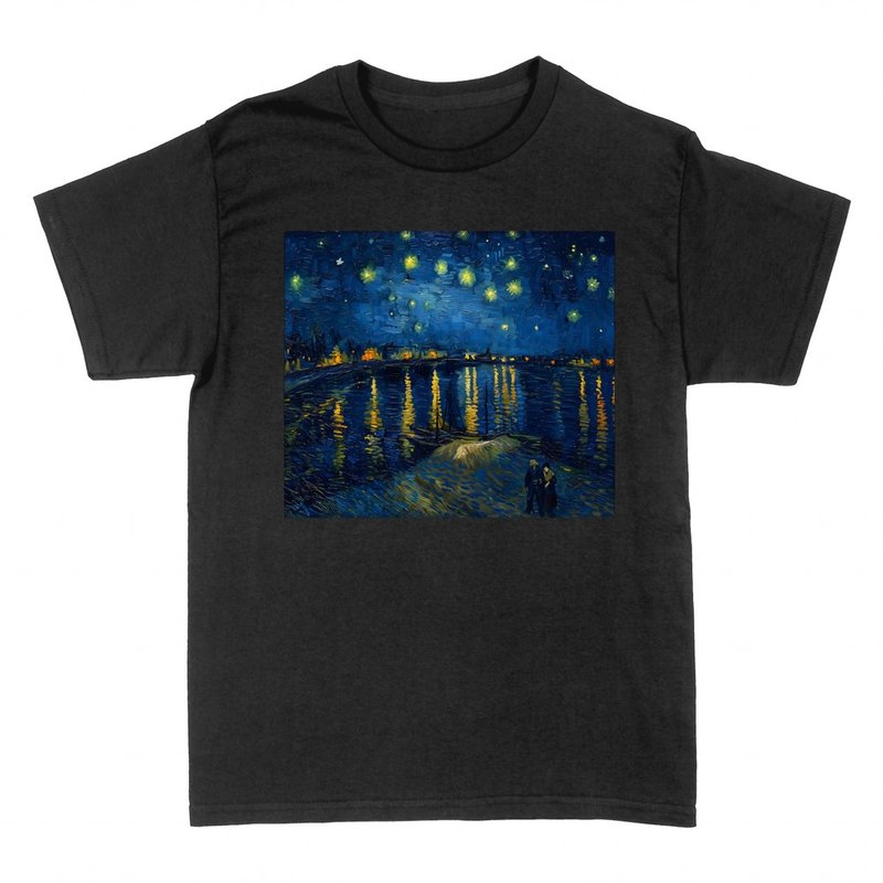 T-shirts: Van Gogh nuit &eacute;toil&eacute;e sur le Rh&ocirc;ne