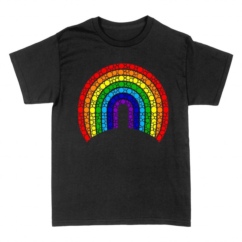 T-shirts: Arc-en-ciel en points color&eacute;s