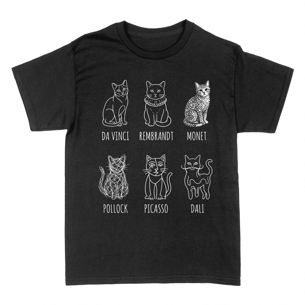 T-shirts: Chats dans le style de peintres c&eacute;l&egrave;bres