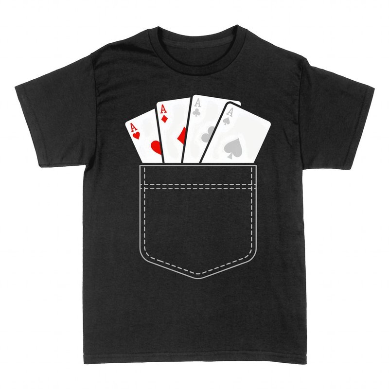 T-shirts: Carr&eacute; d'as dans la poche