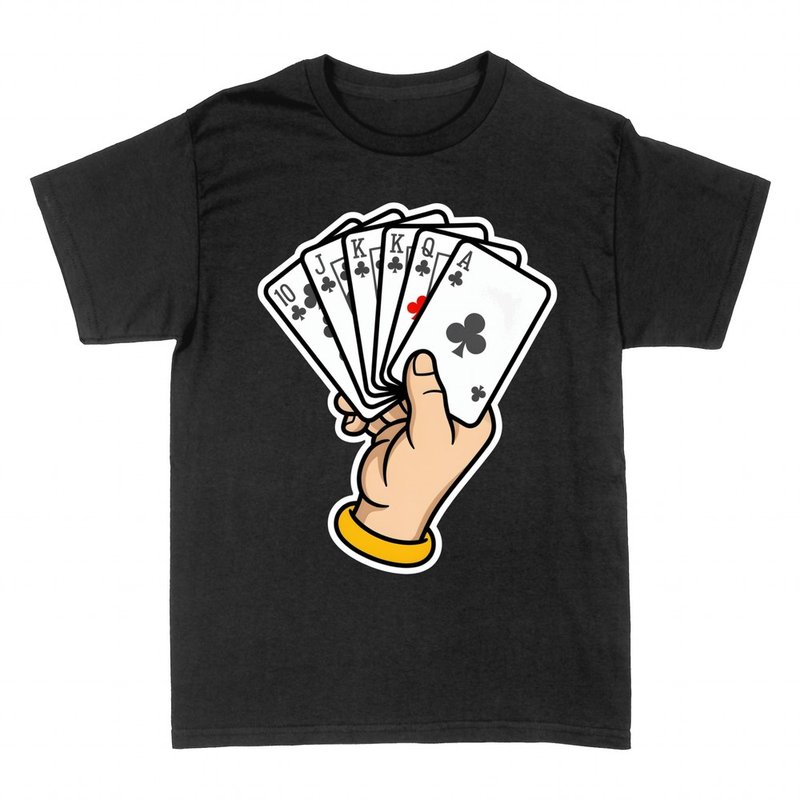 T-shirts: Main avec cartes de poker