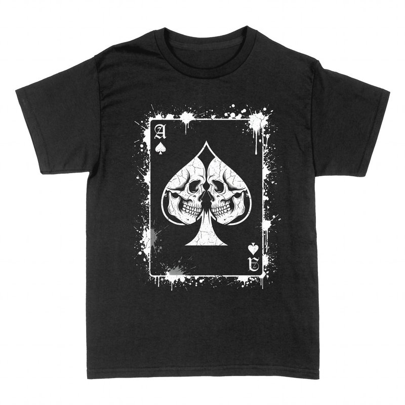T-shirts: As de pique avec deux cr&acirc;nes