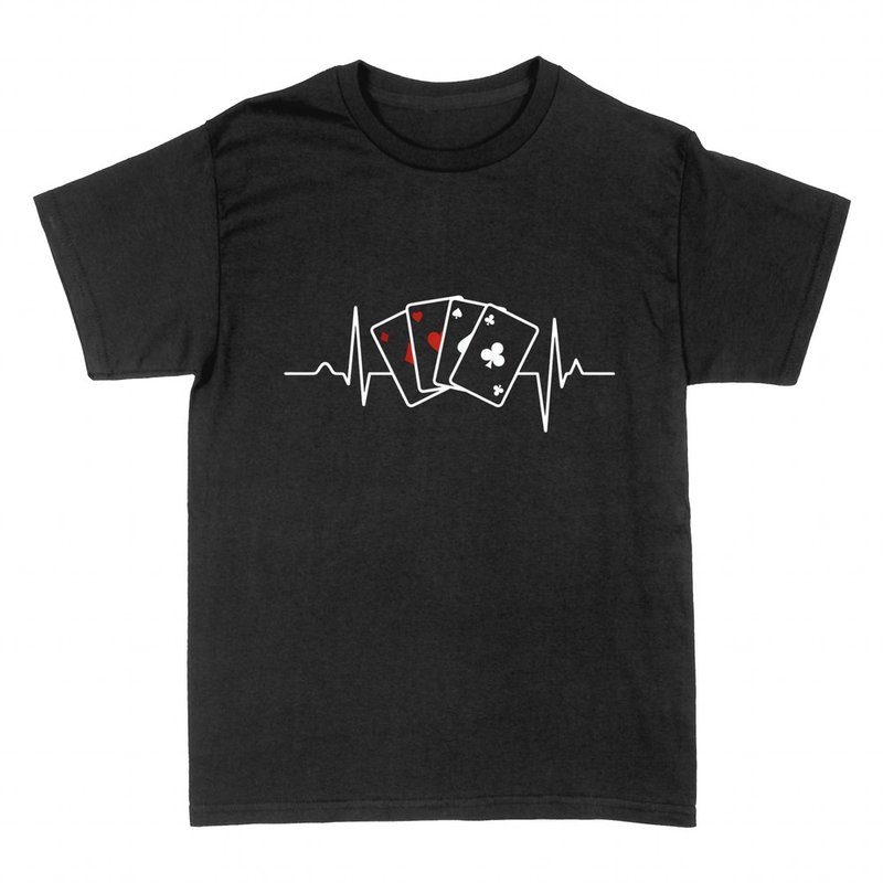 T-shirts: Battement de c&oelig;ur poker quatre as