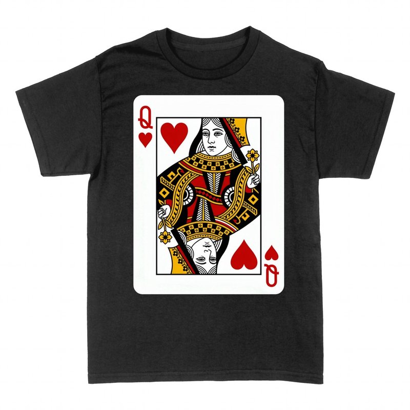 T-shirts: Reine de c&oelig;ur, carte &agrave; jouer