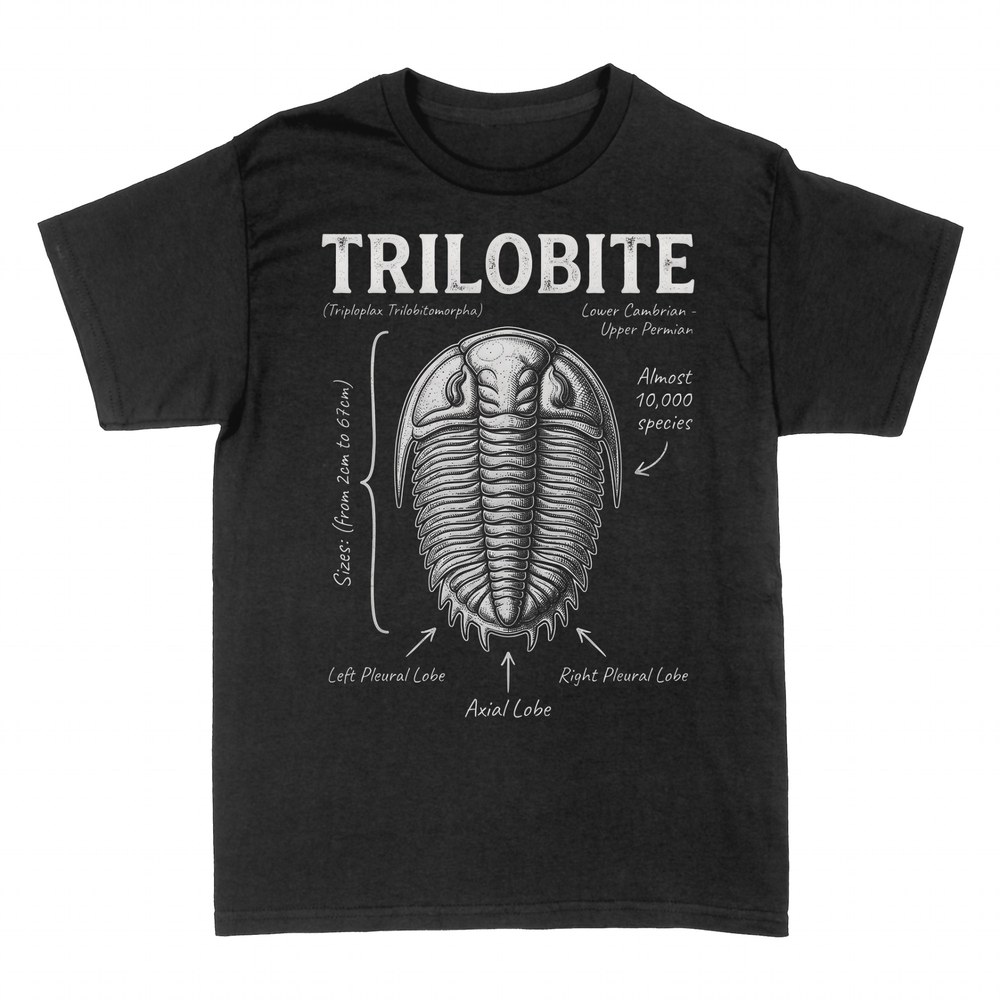T-shirts: Diagramme anatomique du trilobite
