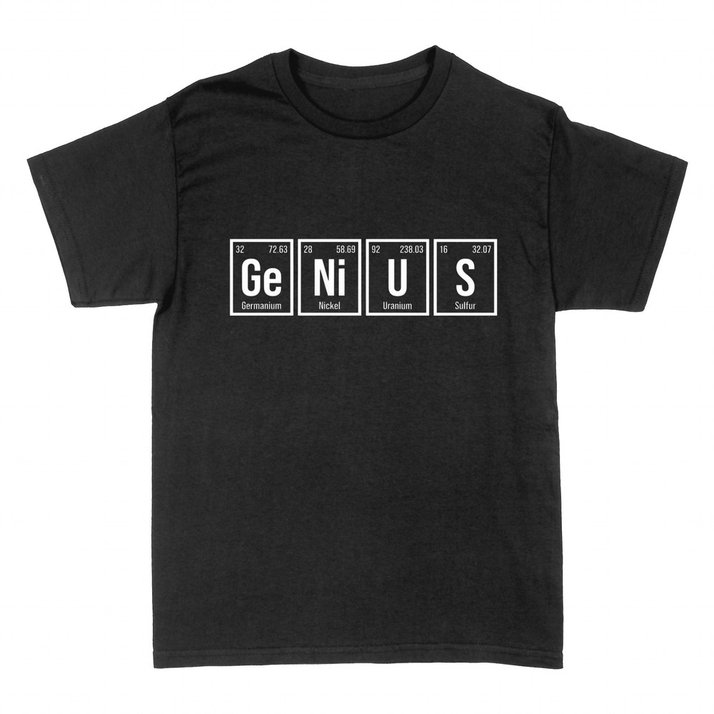 T-shirts: GENIUS avec le tableau p&eacute;riodique