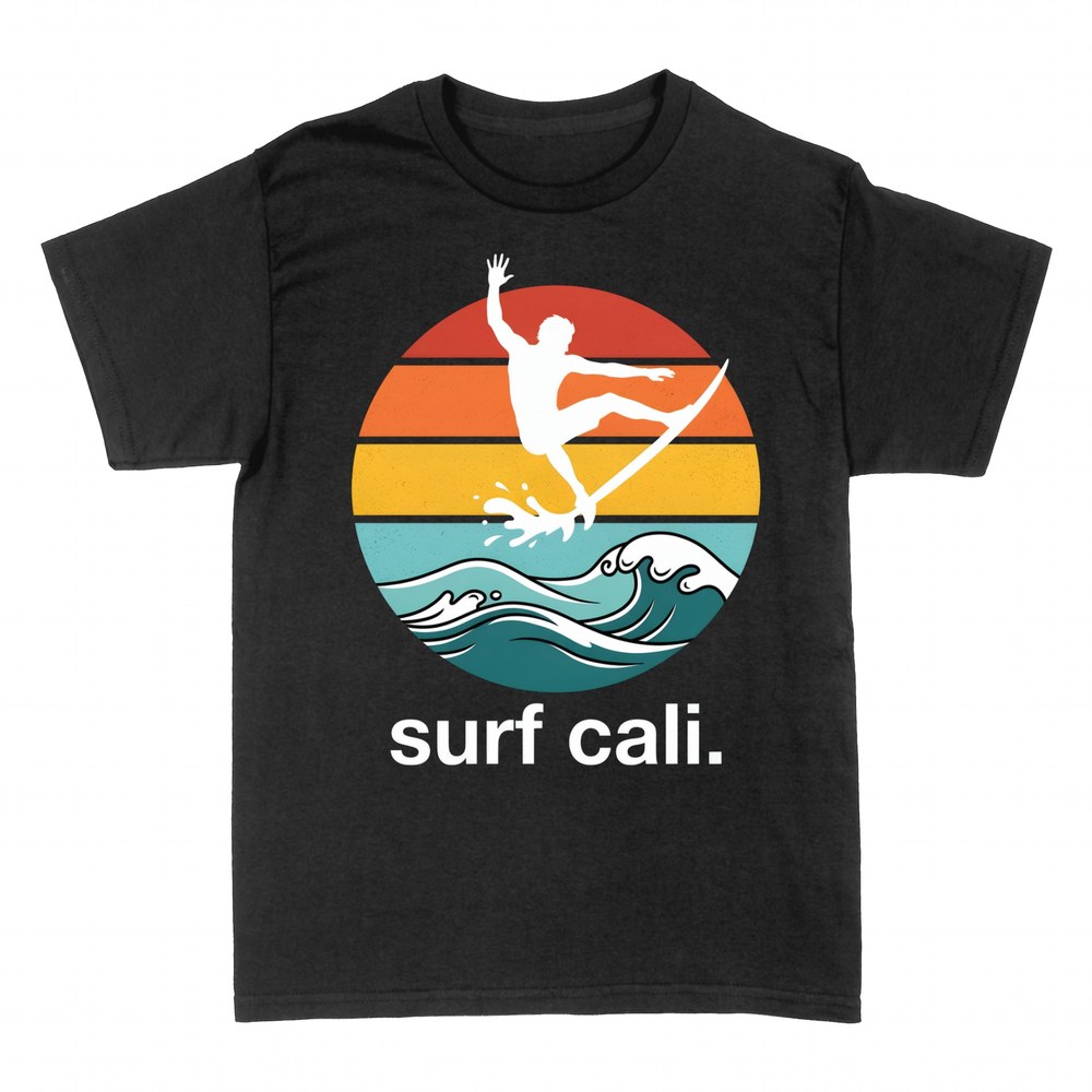 T-shirts: Surfeur r&eacute;tro vague Californie 