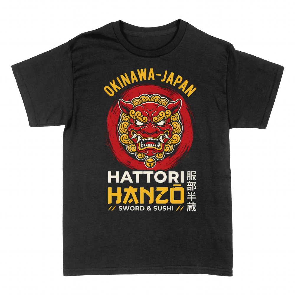 T-shirts: Masque shisa Hattori Hanzo Okinawa