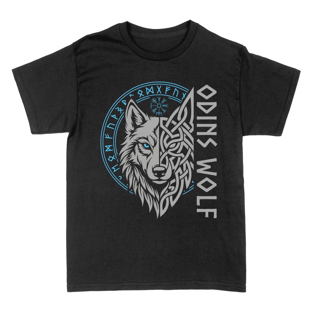 T-shirts: Loup d'Odin nordique aux runes vikings