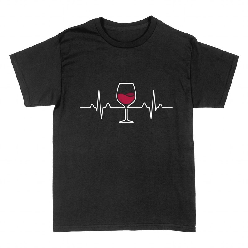 T-shirts: Verre de vin dans un battement de c&oelig;ur