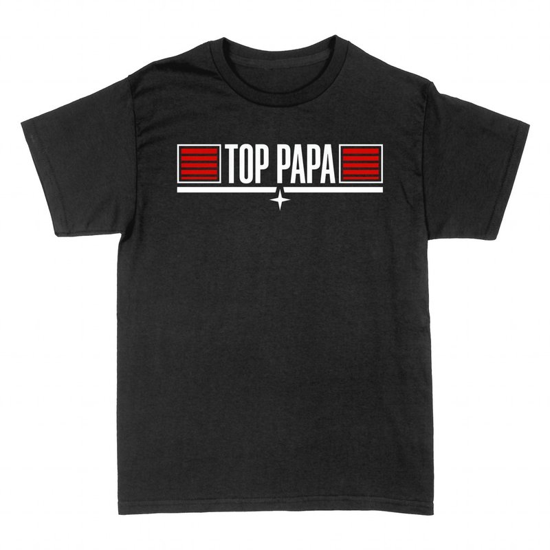 T-shirts: Top Papa insigne de grade militaire