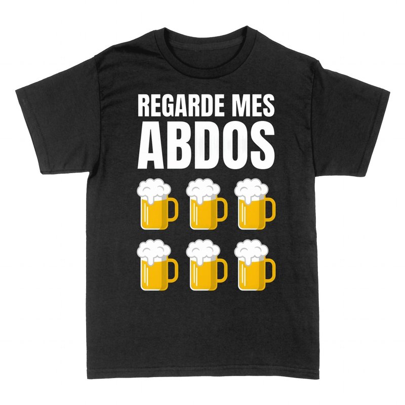 T-shirts: Regarde Mes Abdos - Six Bi&egrave;res