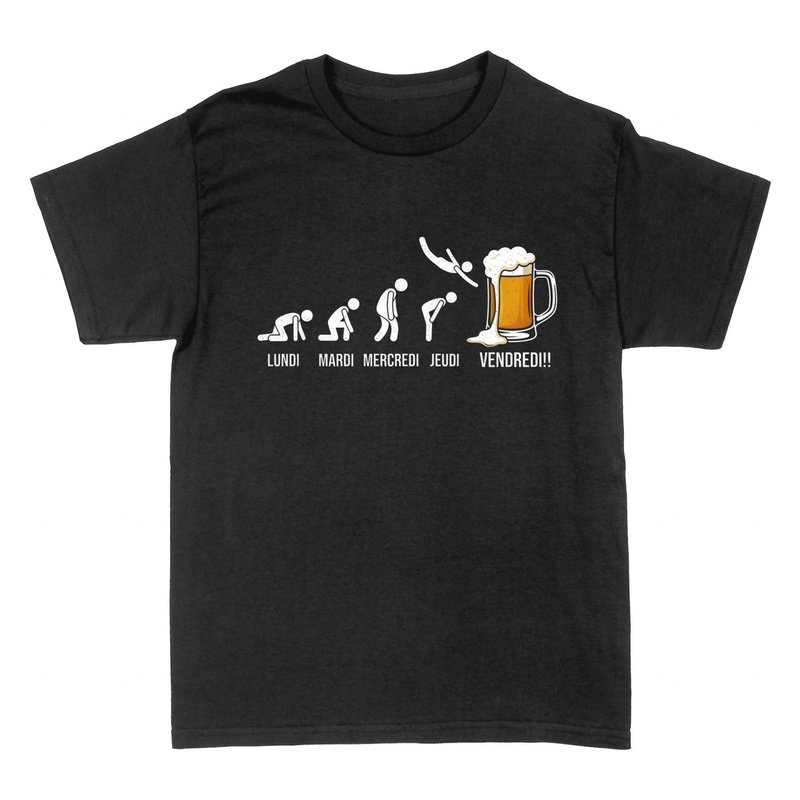 T-shirts: &Eacute;volution de la semaine jusqu'&agrave; la bi&egrave;re