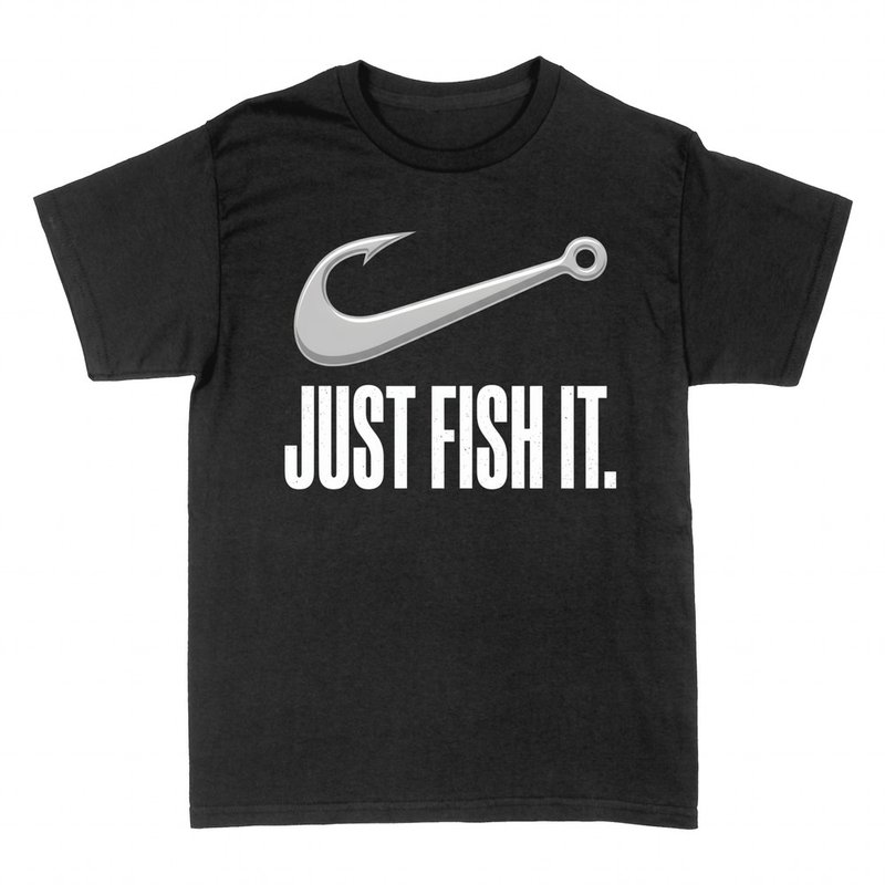 T-shirts: Hame&ccedil;on Just Fish It pour p&ecirc;cheurs