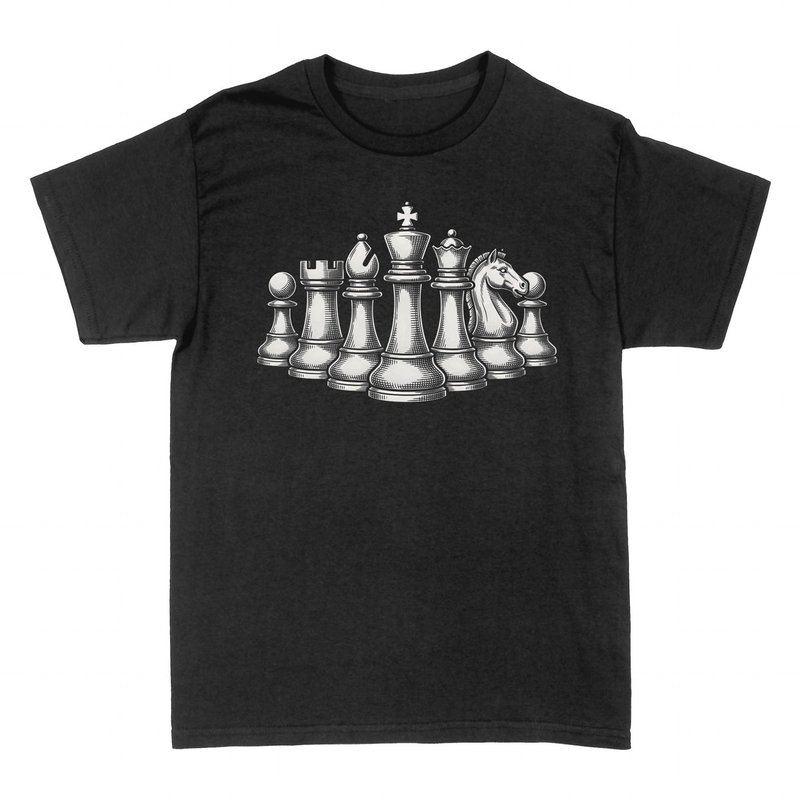 T-shirts: Pi&egrave;ces d'&eacute;checs gravure