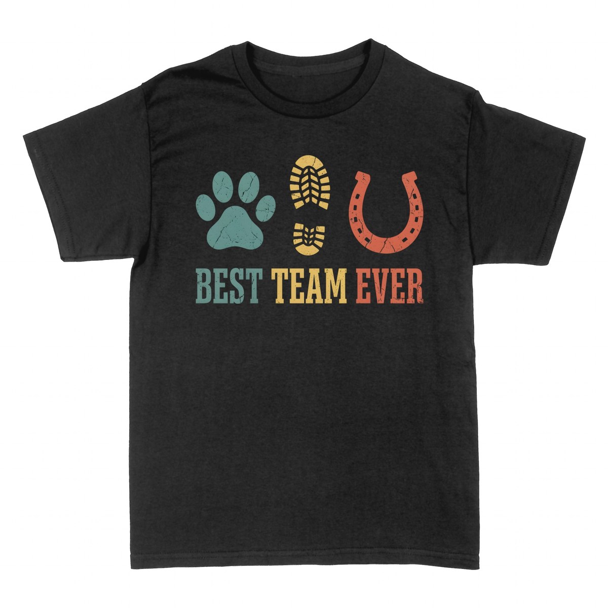 T-shirts: Chien Cheval Humain Best Team Ever