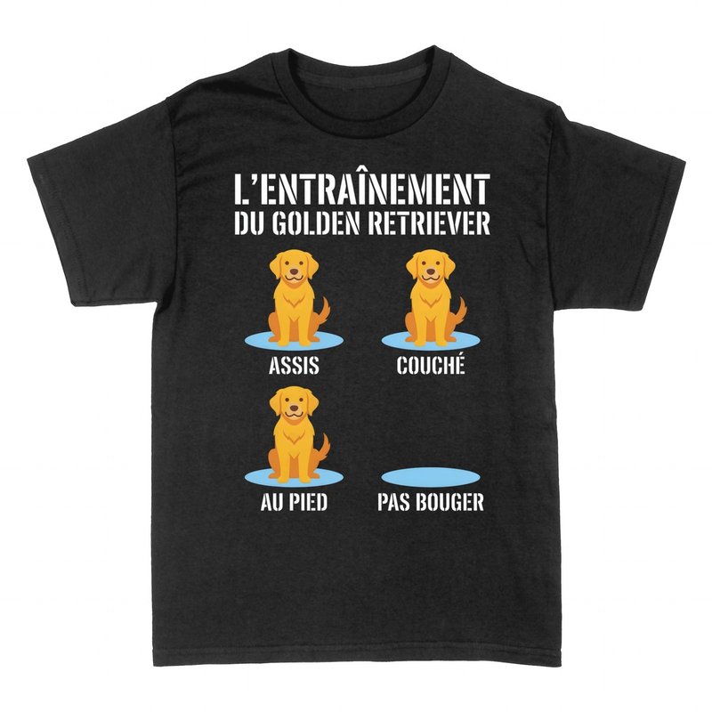 T-shirts: Entra&icirc;nement Golden Retriever