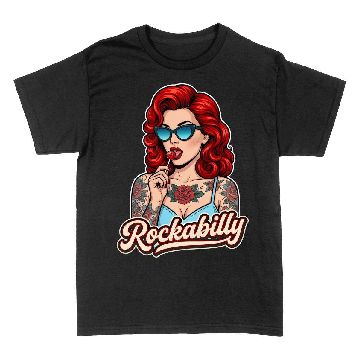 T-shirts: Pin-up Rockabilly Cheveux Roux