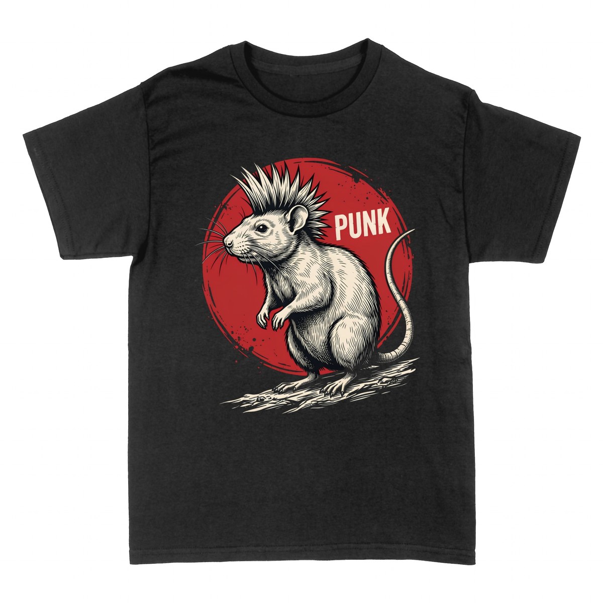 T-shirts: Rat Punk &agrave; Cr&ecirc;te Mohawk