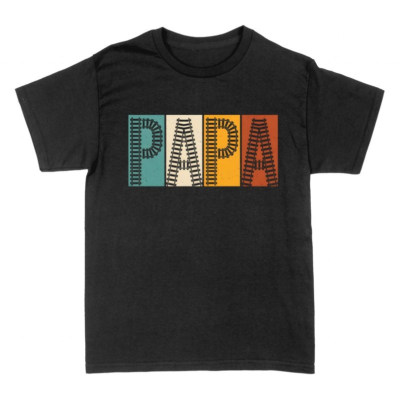 T-shirts: Papa Passionn&eacute; de Trains Vintage