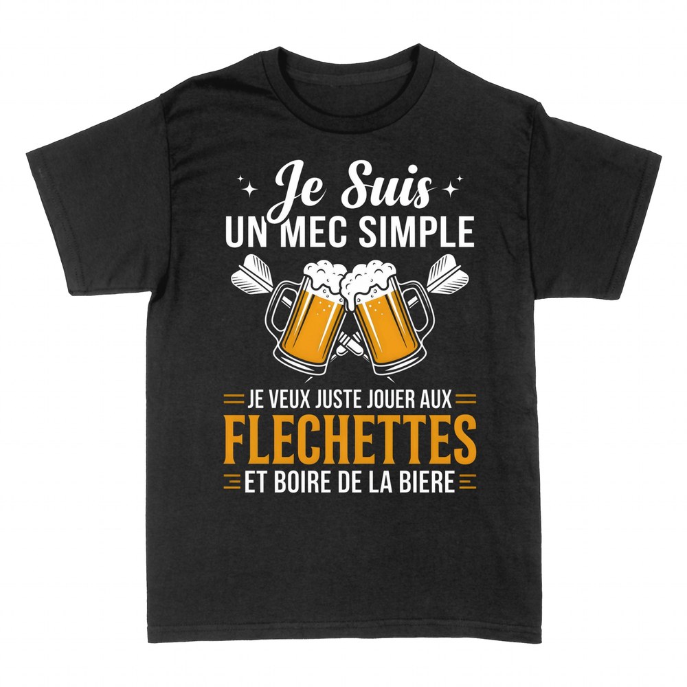 T-shirts: Mec Simple - Fl&eacute;chettes &amp; Bi&egrave;re