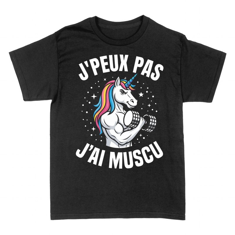 T-shirts: J'peux pas j'ai muscu - Licorne