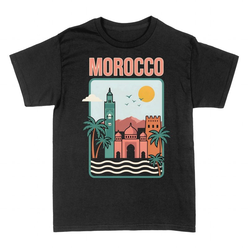 T-shirts: Maroc Affiche R&eacute;tro de Voyage