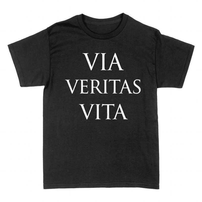 T-shirts: Via Veritas Vita &mdash; Latin Classique