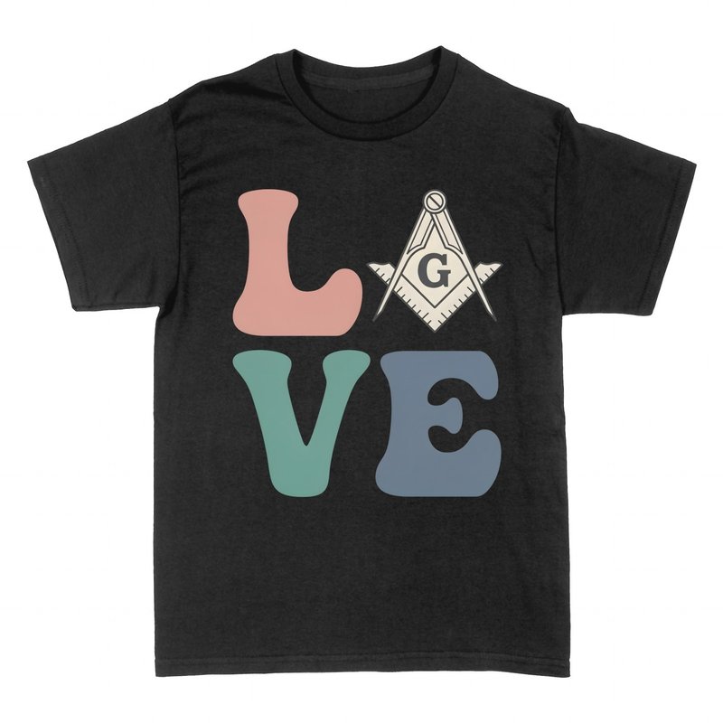 T-shirts: LOVE Franc-Ma&ccedil;onnerie &Eacute;querre et Compas