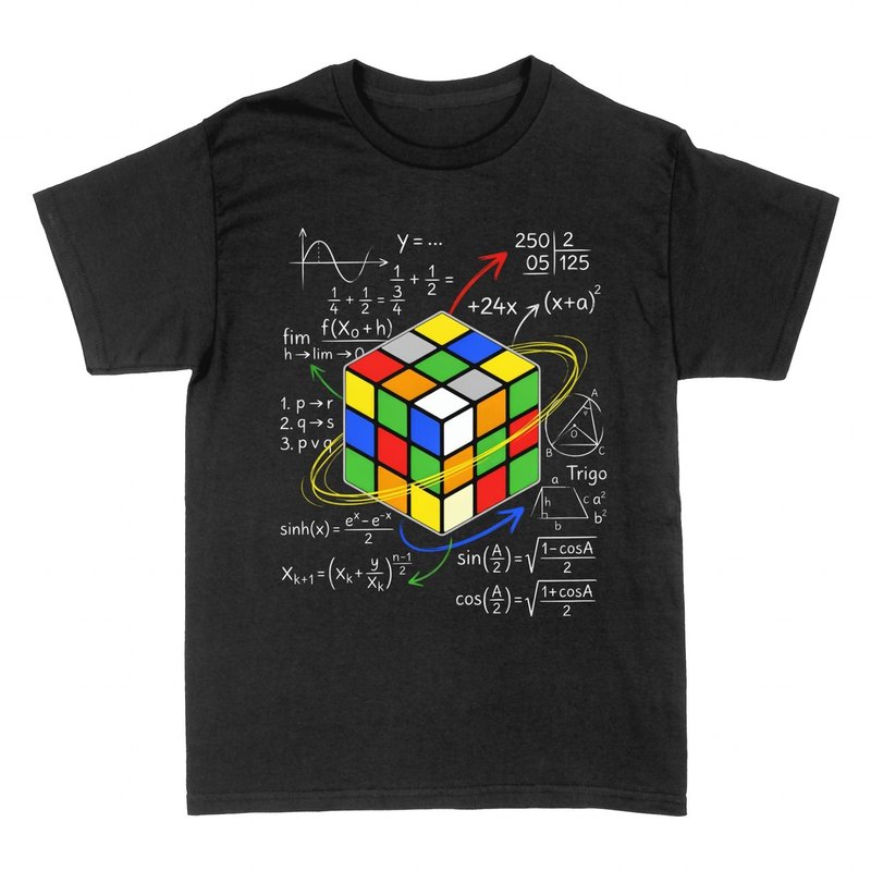 T-shirts: Cube Rubik et formules math&eacute;matiques