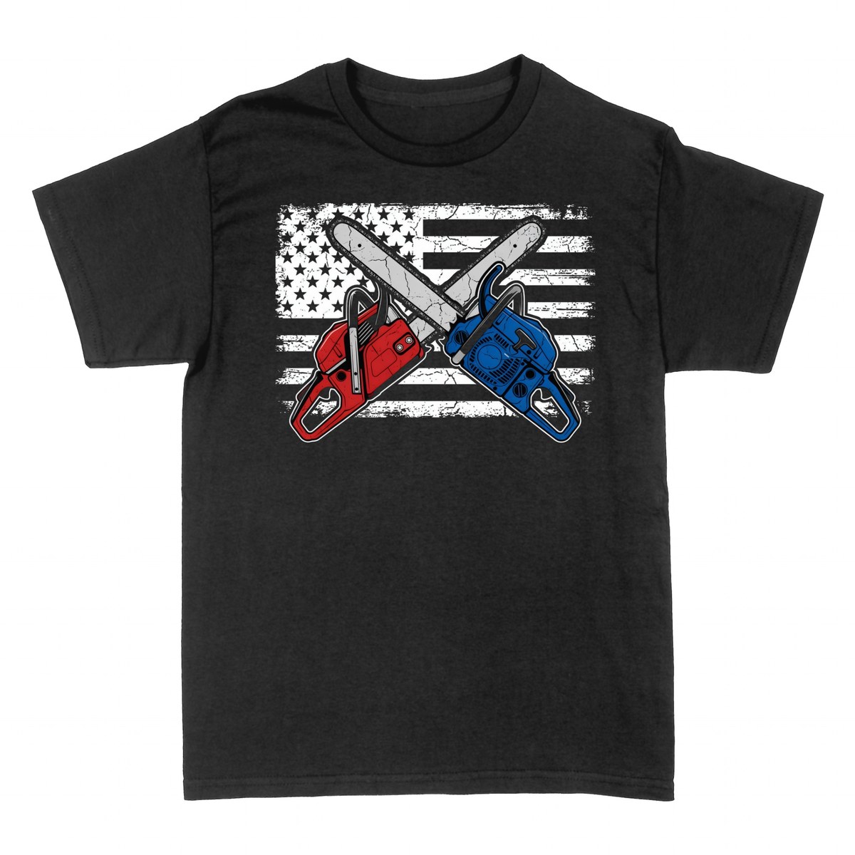 T-shirts: Tron&ccedil;onneuses Crois&eacute;es Drapeau Am&eacute;ricain