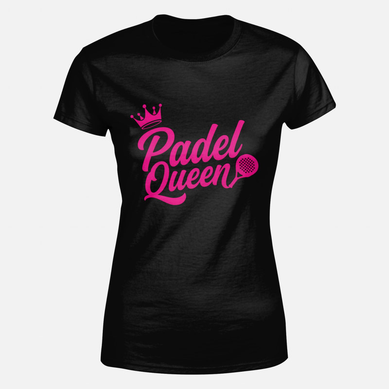 T-shirts: Padel Queen avec couronne et raquette