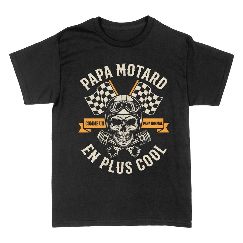 T-shirts: Papa Motard En Plus