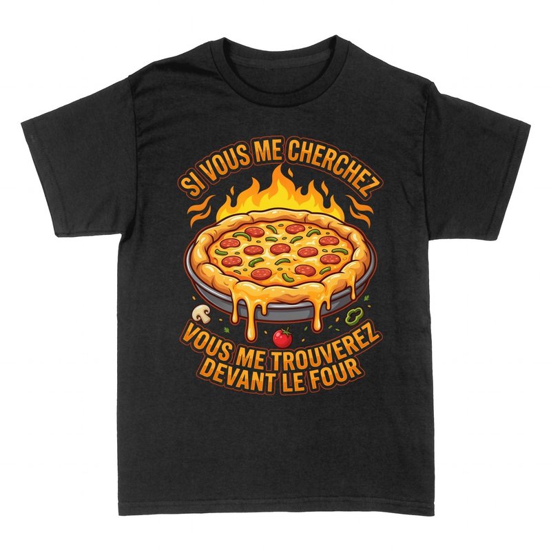T-shirts: Devant le Four - Pizza Humour