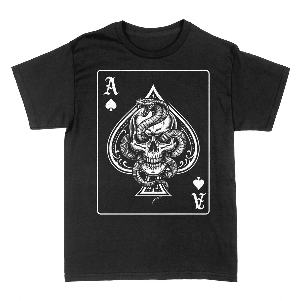 T-shirts: As de Pique Cr&acirc;ne Serpent