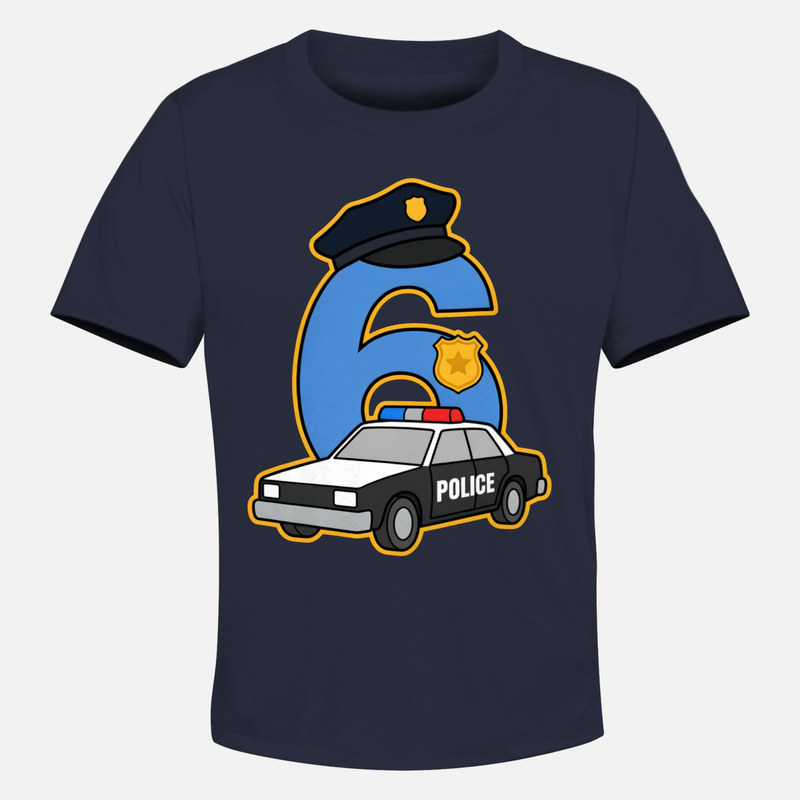 T-shirts: Policier 6&egrave;me Anniversaire