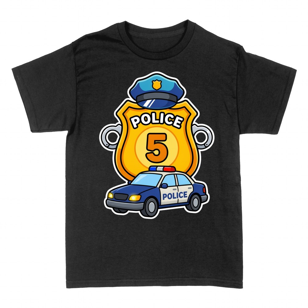 T-shirts: Badge de Police Num&eacute;ro 5