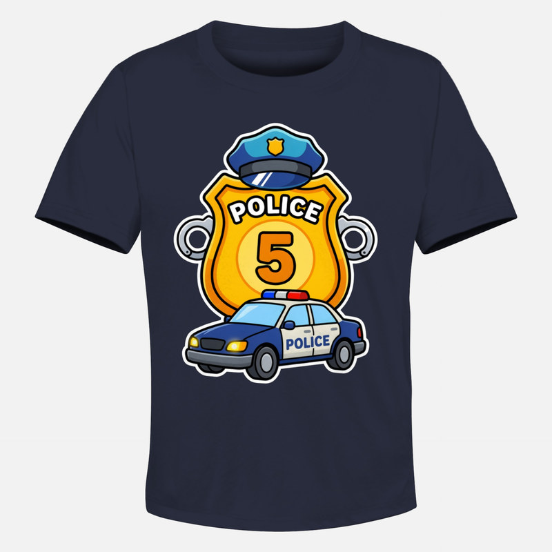 T-shirts: Badge de Police Num&eacute;ro 5