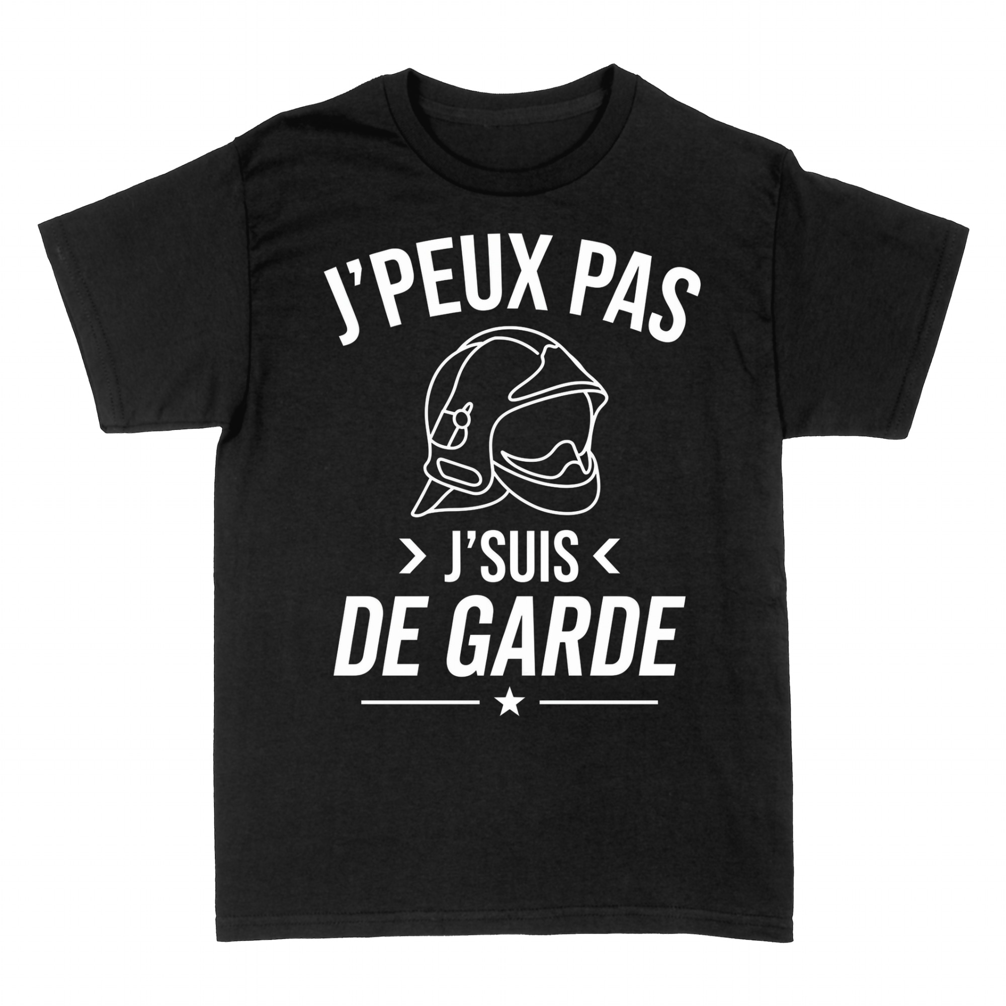 T-shirts: J'peux pas j'suis de garde - Pompier