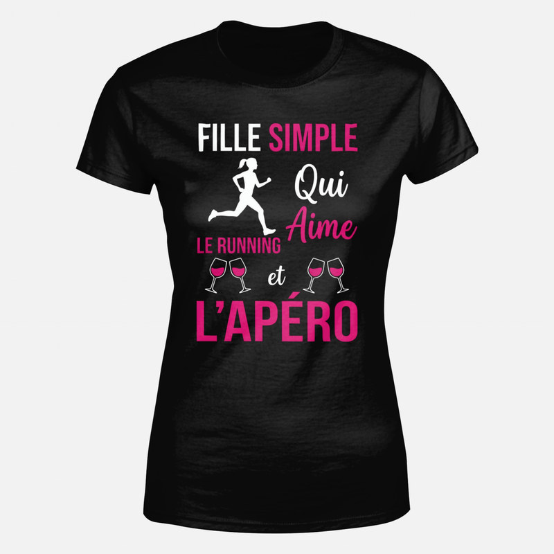 T-shirts: Fille Simple Running &amp; Ap&eacute;ro