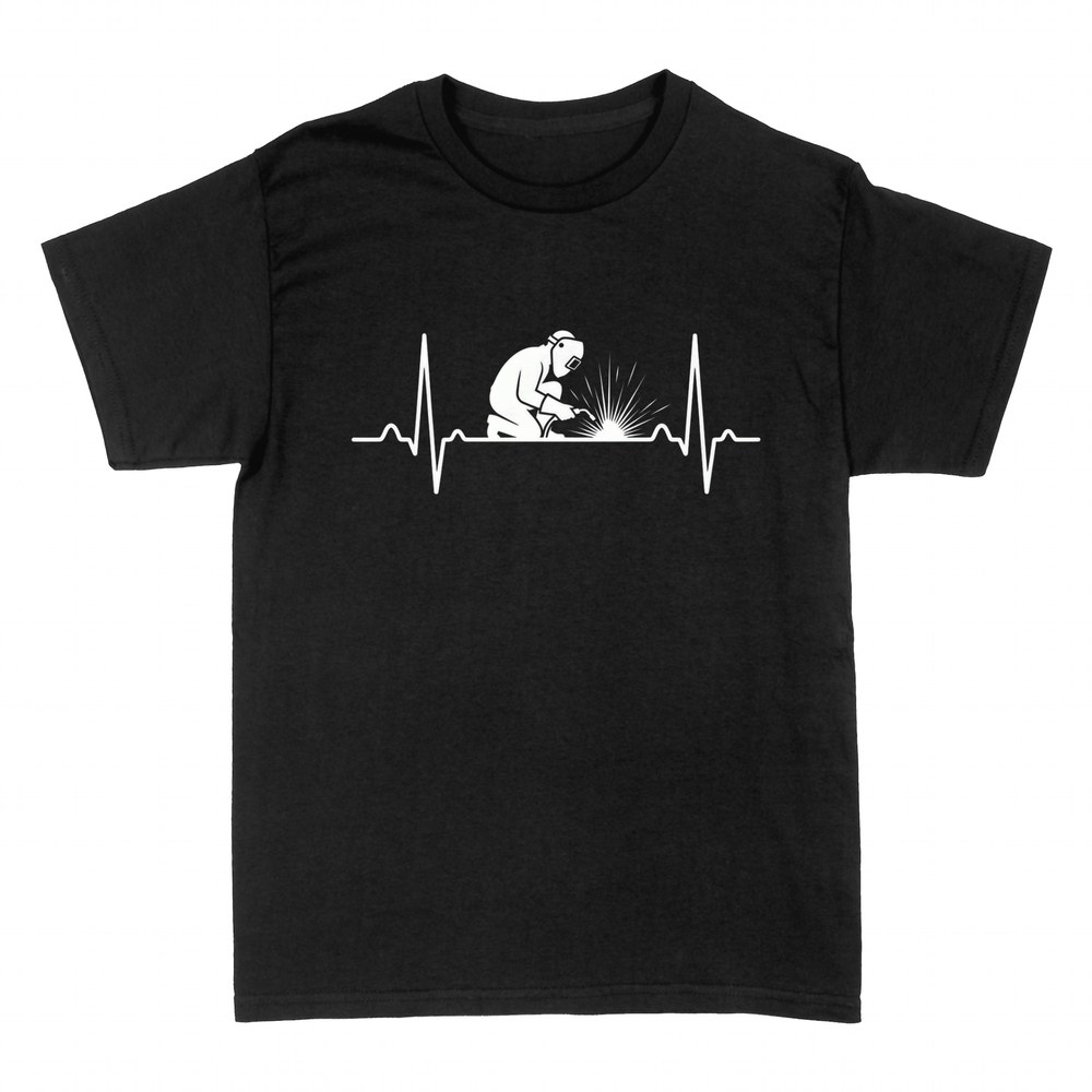 T-shirts: Soudeur avec battement d'&eacute;lectrocardiogramme