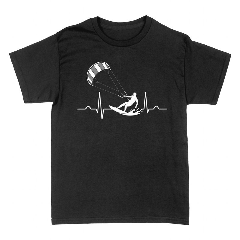 T-shirts: Kitesurf &Eacute;lectrocardiogramme Battement