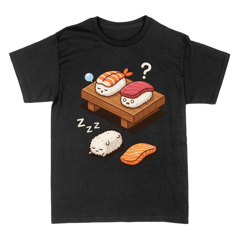 T-shirts: Sushi kawaii endormi