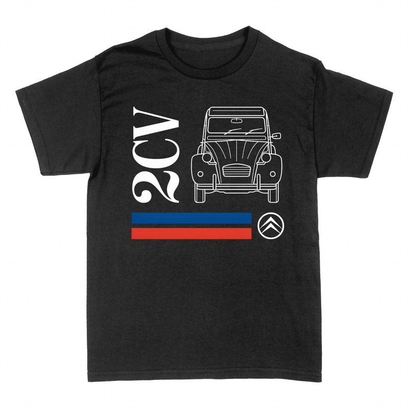 T-shirts: 2CV voiture classique vue de face