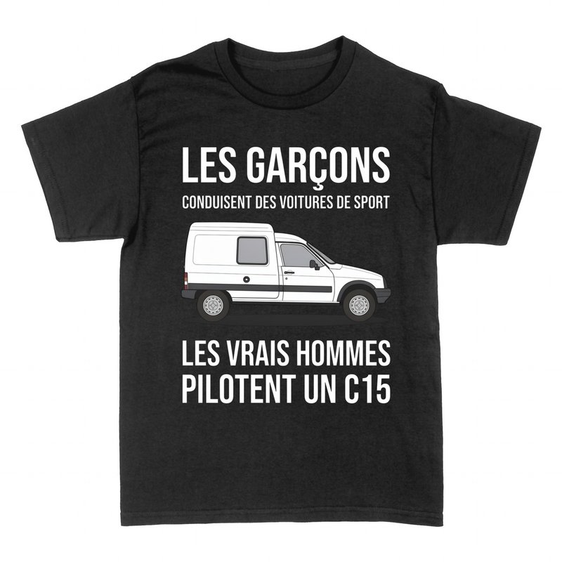 T-shirts: Les Vrais Hommes Pilotent un C15