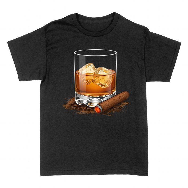 T-shirts: Whisky Glac&eacute; et Cigare
