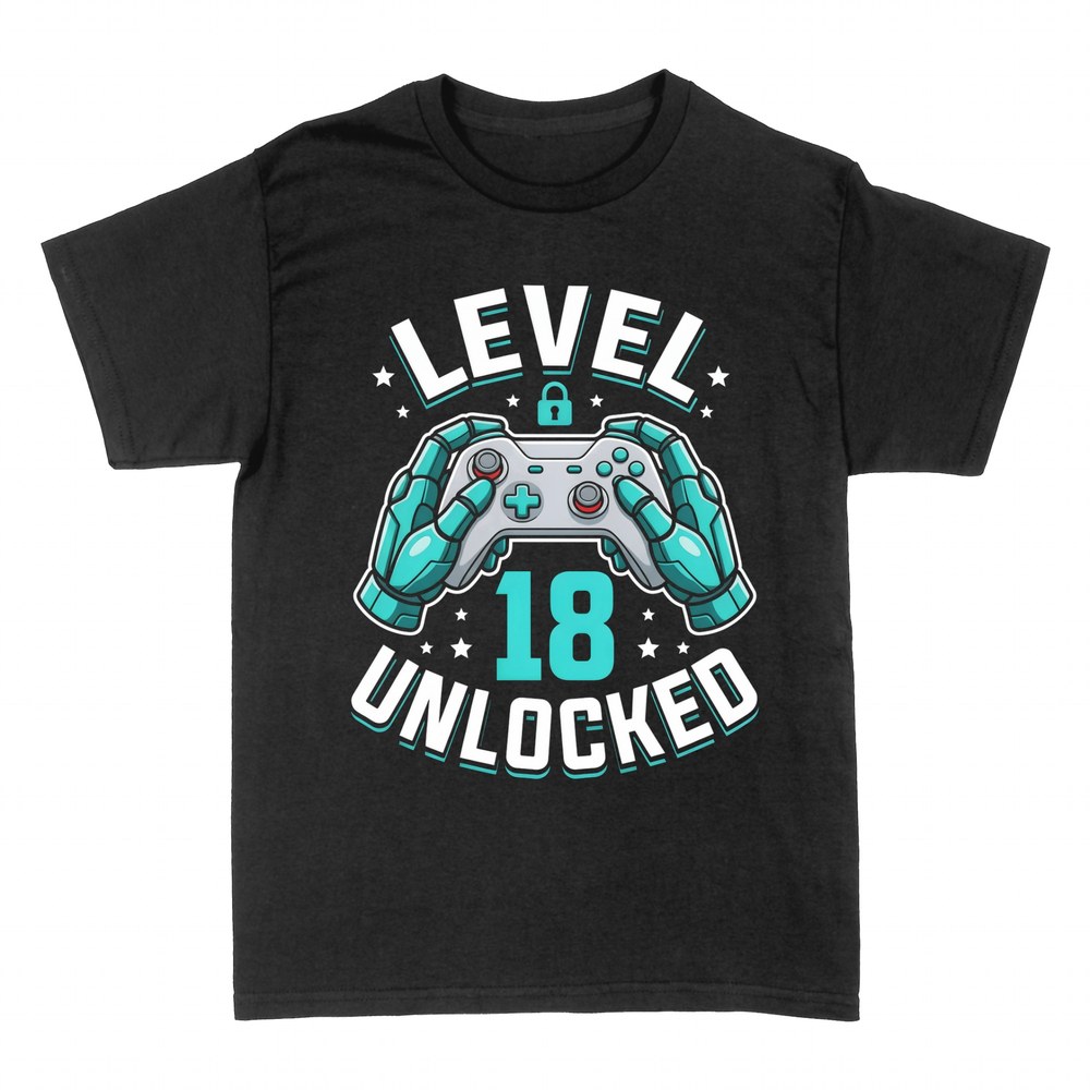 T-shirts: Level 18 Unlocked - 18e Anniversaire Gamer