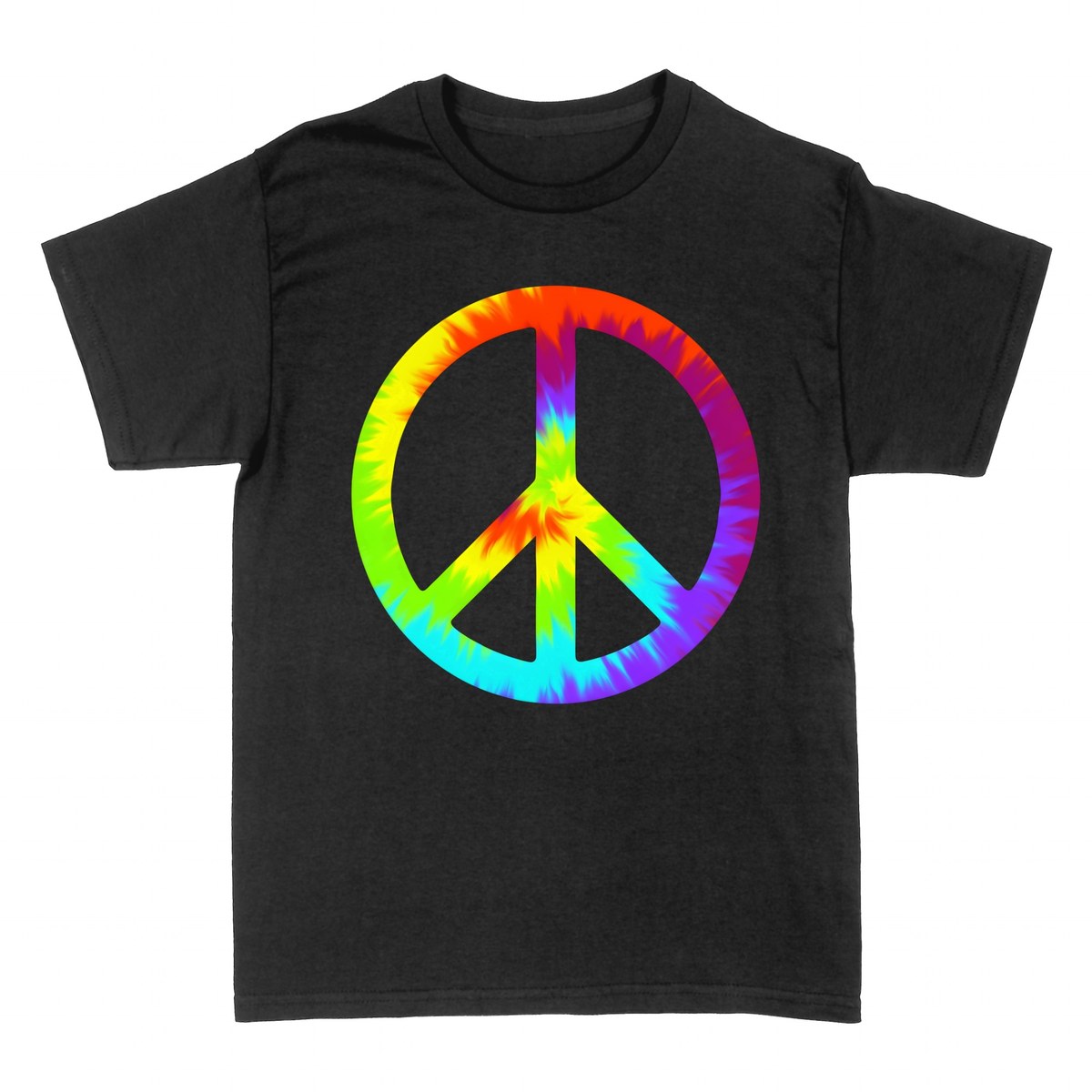 T-shirts: Signe de Paix Tie-Dye Psych&eacute;d&eacute;lique