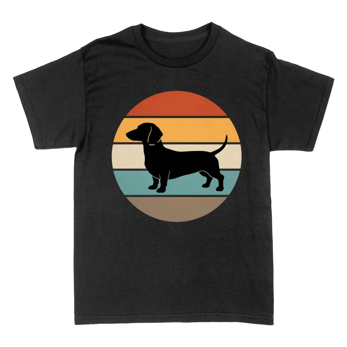 T-shirts: Teckel Retro Sunset
